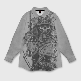 Мужская рубашка oversize 3D с принтом Demonic samurai ,  |  | 