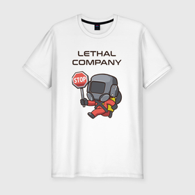 Мужская футболка хлопок Slim с принтом С лутом на корабль Lethal company в Белгороде, 92% хлопок, 8% лайкра | приталенный силуэт, круглый вырез ворота, длина до линии бедра, короткий рукав | 
