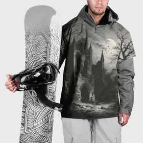 Накидка на куртку 3D с принтом Разрушенная крепость в Курске, 100% полиэстер |  | Тематика изображения на принте: 