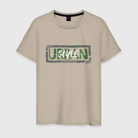 Мужская футболка хлопок с принтом Urban style типографика в Санкт-Петербурге, 100% хлопок | прямой крой, круглый вырез горловины, длина до линии бедер, слегка спущенное плечо. | 