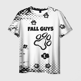 Мужская футболка 3D с принтом Fall Guys game в Петрозаводске, 100% полиэфир | прямой крой, круглый вырез горловины, длина до линии бедер | 