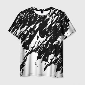 Мужская футболка 3D с принтом Просто краски штрихи в Санкт-Петербурге, 100% полиэфир | прямой крой, круглый вырез горловины, длина до линии бедер | 