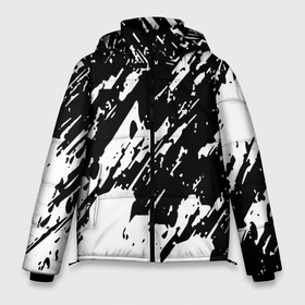 Мужская зимняя куртка 3D с принтом Просто краски штрихи в Екатеринбурге, верх — 100% полиэстер; подкладка — 100% полиэстер; утеплитель — 100% полиэстер | длина ниже бедра, свободный силуэт Оверсайз. Есть воротник-стойка, отстегивающийся капюшон и ветрозащитная планка. 

Боковые карманы с листочкой на кнопках и внутренний карман на молнии. | 