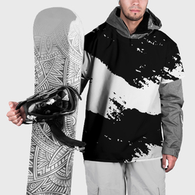 Накидка на куртку 3D с принтом Чёрнобелые краски в Екатеринбурге, 100% полиэстер |  | 