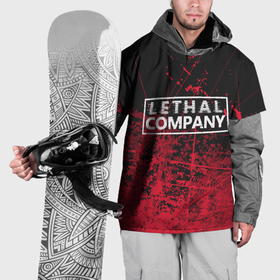 Накидка на куртку 3D с принтом Lethal company red в Санкт-Петербурге, 100% полиэстер |  | 