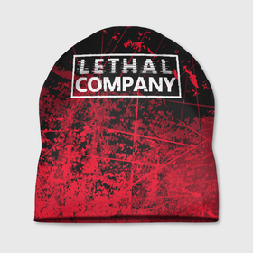 Шапка 3D с принтом Lethal company red в Екатеринбурге, 100% полиэстер | универсальный размер, печать по всей поверхности изделия | 