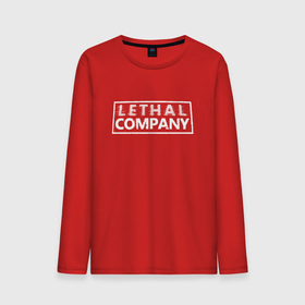 Мужской лонгслив хлопок с принтом Lethal company logo в Санкт-Петербурге, 100% хлопок |  | Тематика изображения на принте: 