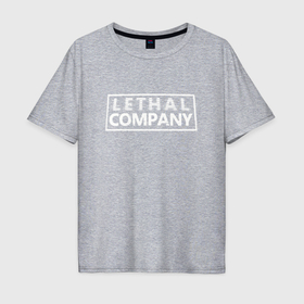 Мужская футболка хлопок Oversize с принтом Lethal company logo в Санкт-Петербурге, 100% хлопок | свободный крой, круглый ворот, “спинка” длиннее передней части | Тематика изображения на принте: 