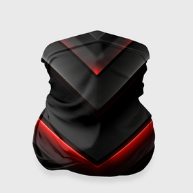 Бандана-труба 3D с принтом Красное свечение  на черном в Санкт-Петербурге, 100% полиэстер, ткань с особыми свойствами — Activecool | плотность 150‒180 г/м2; хорошо тянется, но сохраняет форму | 