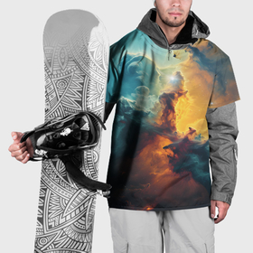 Накидка на куртку 3D с принтом Космос туманность в Екатеринбурге, 100% полиэстер |  | 