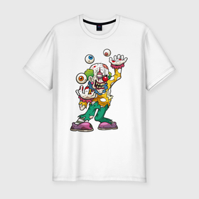 Мужская футболка хлопок Slim с принтом Клоун жонглер в Белгороде, 92% хлопок, 8% лайкра | приталенный силуэт, круглый вырез ворота, длина до линии бедра, короткий рукав | 