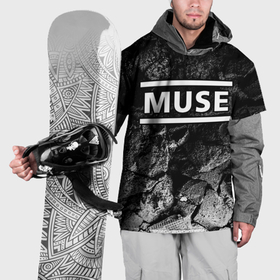 Накидка на куртку 3D с принтом Muse black graphite в Курске, 100% полиэстер |  | 