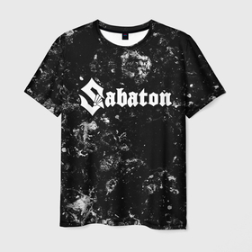 Мужская футболка 3D с принтом Sabaton black ice в Санкт-Петербурге, 100% полиэфир | прямой крой, круглый вырез горловины, длина до линии бедер | 