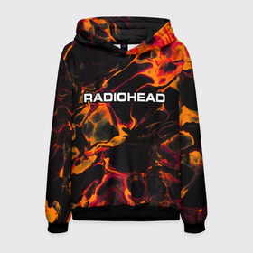 Мужская толстовка 3D с принтом Radiohead red lava в Новосибирске, 100% полиэстер | двухслойный капюшон со шнурком для регулировки, мягкие манжеты на рукавах и по низу толстовки, спереди карман-кенгуру с мягким внутренним слоем. | 