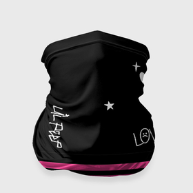 Бандана-труба 3D с принтом Lil Peep розовые полосы в Тюмени, 100% полиэстер, ткань с особыми свойствами — Activecool | плотность 150‒180 г/м2; хорошо тянется, но сохраняет форму | 