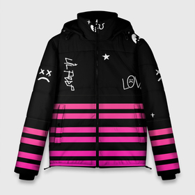 Мужская зимняя куртка 3D с принтом Lil Peep розовые полосы в Санкт-Петербурге, верх — 100% полиэстер; подкладка — 100% полиэстер; утеплитель — 100% полиэстер | длина ниже бедра, свободный силуэт Оверсайз. Есть воротник-стойка, отстегивающийся капюшон и ветрозащитная планка. 

Боковые карманы с листочкой на кнопках и внутренний карман на молнии. | 