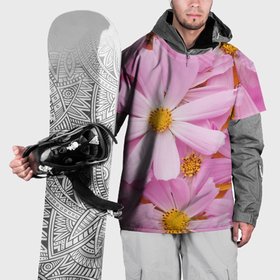 Накидка на куртку 3D с принтом Цветы розовые ноготки в Курске, 100% полиэстер |  | 
