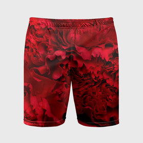 Мужские шорты спортивные с принтом Красные лепестки цветка в Кировске,  |  | 