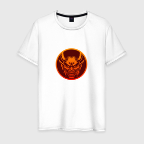 Мужская футболка хлопок с принтом Демоническая личность в Екатеринбурге, 100% хлопок | прямой крой, круглый вырез горловины, длина до линии бедер, слегка спущенное плечо. | 