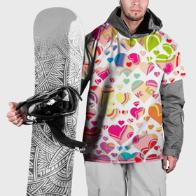 Накидка на куртку 3D с принтом Любовь паттерны в Тюмени, 100% полиэстер |  | Тематика изображения на принте: 