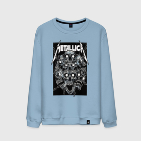 Мужской свитшот хлопок с принтом Metallica   skulls в Белгороде, 100% хлопок |  | Тематика изображения на принте: 