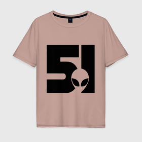 Мужская футболка хлопок Oversize с принтом Area 51 в Курске, 100% хлопок | свободный крой, круглый ворот, “спинка” длиннее передней части | Тематика изображения на принте: 