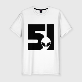 Мужская футболка хлопок Slim с принтом Area 51 в Курске, 92% хлопок, 8% лайкра | приталенный силуэт, круглый вырез ворота, длина до линии бедра, короткий рукав | Тематика изображения на принте: 