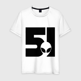 Мужская футболка хлопок с принтом Area 51 в Курске, 100% хлопок | прямой крой, круглый вырез горловины, длина до линии бедер, слегка спущенное плечо. | Тематика изображения на принте: 