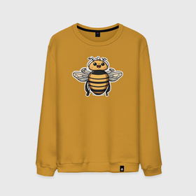Мужской свитшот хлопок с принтом Милая пчела , 100% хлопок |  | 