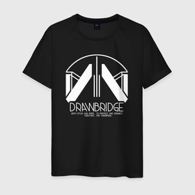 Мужская футболка хлопок с принтом Drawbridge logo death stranding 2 в Новосибирске, 100% хлопок | прямой крой, круглый вырез горловины, длина до линии бедер, слегка спущенное плечо. | Тематика изображения на принте: 