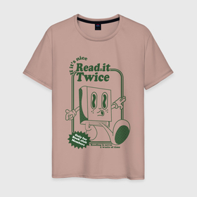 Мужская футболка хлопок с принтом Книга ретро клуб книголюбов в Белгороде, 100% хлопок | прямой крой, круглый вырез горловины, длина до линии бедер, слегка спущенное плечо. | 