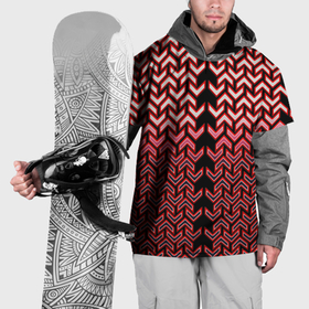 Накидка на куртку 3D с принтом Красные стрелки на чёрном фоне киберпанк в Екатеринбурге, 100% полиэстер |  | 