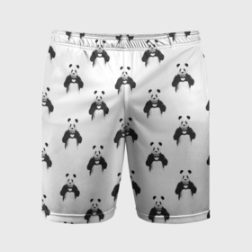 Мужские шорты спортивные с принтом Panda love   pattern в Петрозаводске,  |  | 