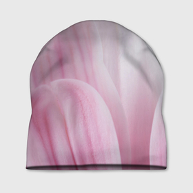 Шапка 3D с принтом Нежно розовые лепестки цветка в Белгороде, 100% полиэстер | универсальный размер, печать по всей поверхности изделия | 