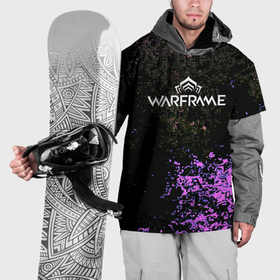 Накидка на куртку 3D с принтом Warframe брызги неоновых красок в Петрозаводске, 100% полиэстер |  | 