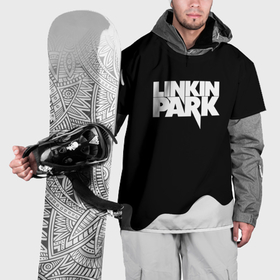 Накидка на куртку 3D с принтом Linkin park краска белая в Кировске, 100% полиэстер |  | 