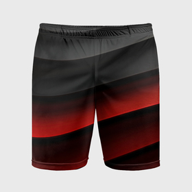 Мужские шорты спортивные с принтом Черно красный объемный градиент в Кировске,  |  | 
