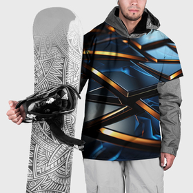 Накидка на куртку 3D с принтом Объемные блестящие плиты в Санкт-Петербурге, 100% полиэстер |  | 