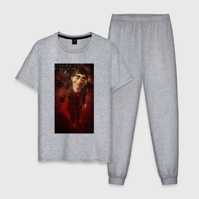 Мужская пижама хлопок с принтом Марионетка death stranding 2 , 100% хлопок | брюки и футболка прямого кроя, без карманов, на брюках мягкая резинка на поясе и по низу штанин
 | 
