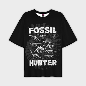 Мужская футболка oversize 3D с принтом Fossil hunter ,  |  | Тематика изображения на принте: 