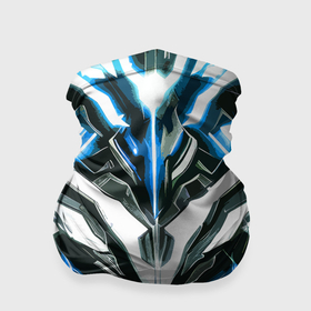 Бандана-труба 3D с принтом Неоновая кибер броня синяя в Новосибирске, 100% полиэстер, ткань с особыми свойствами — Activecool | плотность 150‒180 г/м2; хорошо тянется, но сохраняет форму | 