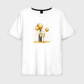 Мужская футболка хлопок Oversize с принтом Праздничное настроение и застолье в Кировске, 100% хлопок | свободный крой, круглый ворот, “спинка” длиннее передней части | 