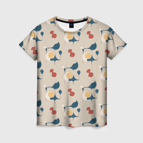 Женская футболка 3D с принтом Круг абстракция и линии в Белгороде, 100% полиэфир ( синтетическое хлопкоподобное полотно) | прямой крой, круглый вырез горловины, длина до линии бедер | 