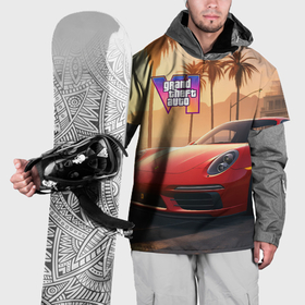 Накидка на куртку 3D с принтом GTA 6 logo auto style , 100% полиэстер |  | 