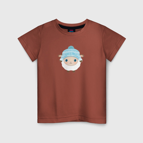 Детская футболка хлопок с принтом Маленькая овечка в Курске, 100% хлопок | круглый вырез горловины, полуприлегающий силуэт, длина до линии бедер | Тематика изображения на принте: 
