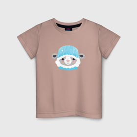 Детская футболка хлопок с принтом Маленькая овечка в Курске, 100% хлопок | круглый вырез горловины, полуприлегающий силуэт, длина до линии бедер | Тематика изображения на принте: 