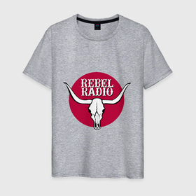 Мужская футболка хлопок с принтом Rebel Radio из GTA V в Екатеринбурге, 100% хлопок | прямой крой, круглый вырез горловины, длина до линии бедер, слегка спущенное плечо. | 