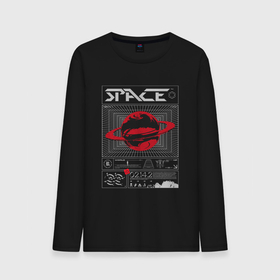 Мужской лонгслив хлопок с принтом Space streetwear в Петрозаводске, 100% хлопок |  | Тематика изображения на принте: 