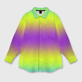 Мужская рубашка oversize 3D с принтом Неоновые салатовые и фиолетовые полосы в Кировске,  |  | Тематика изображения на принте: 