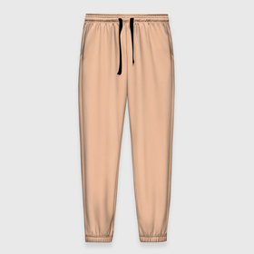 Мужские брюки 3D с принтом Однотонный цвет бежево персиковый в Курске, 100% полиэстер | манжеты по низу, эластичный пояс регулируется шнурком, по бокам два кармана без застежек, внутренняя часть кармана из мелкой сетки | 
